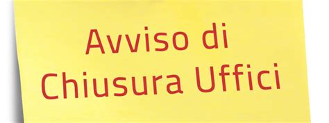 Avviso Chiusura Uffici Cral Italgas