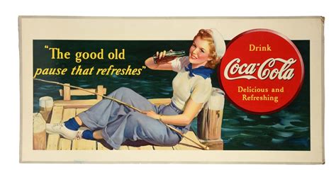 Lot Detail 1940 Coca Cola Cardboard Advertising Sign