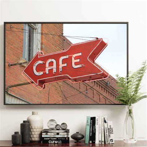 Retro Cafe Neon Sign Kitchen Decor Print By More Than Words
