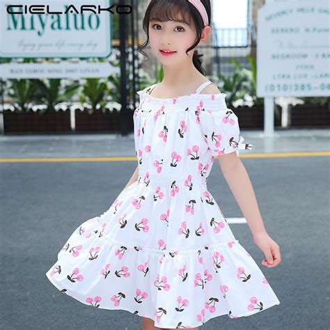 Cielarko Girls Cartoon Dress Baby Girl Summer Dresses Cotton Print