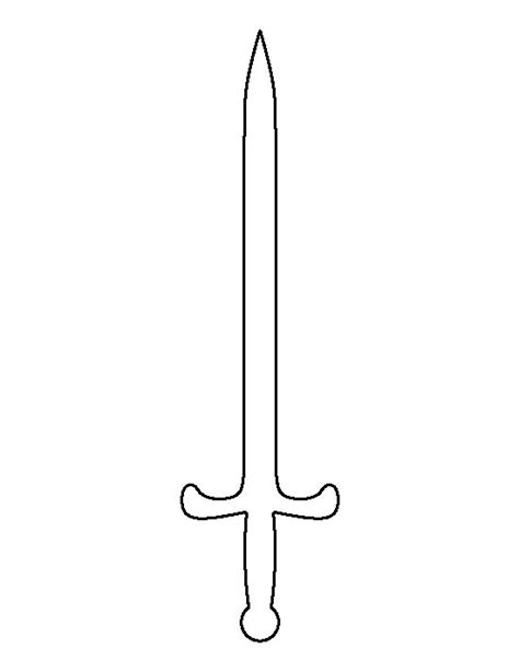 Sword Pattern Use The Printable Outline For Crafts Creating Stencils