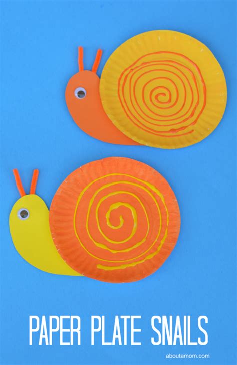 Pape Plate Snail Craft For Kids About A Mom