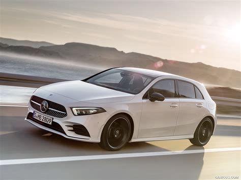 2019 Mercedes Benz A Class Color Digital White Pearl Front Three