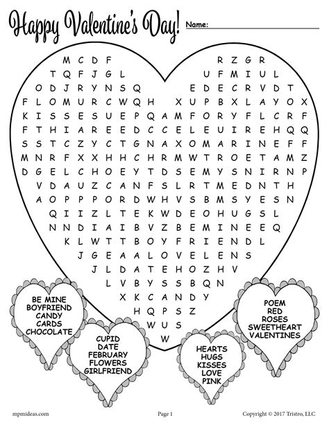 Valentines Word Search Valentines Day Words Valentines Games