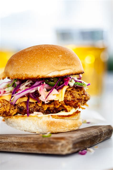 Crispy Chicken Sandwich With Spicy Slaw Simply Delicious