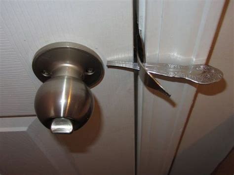 Diy Fork Door Lock Home Safety Household Hacks Home Security Systems