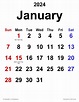 January 2024 Calendar | Templates for Word, Excel and PDF