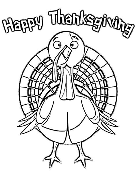 A Happy Thanksgiving Turkey With The Words Happy Thanksgiving On Its