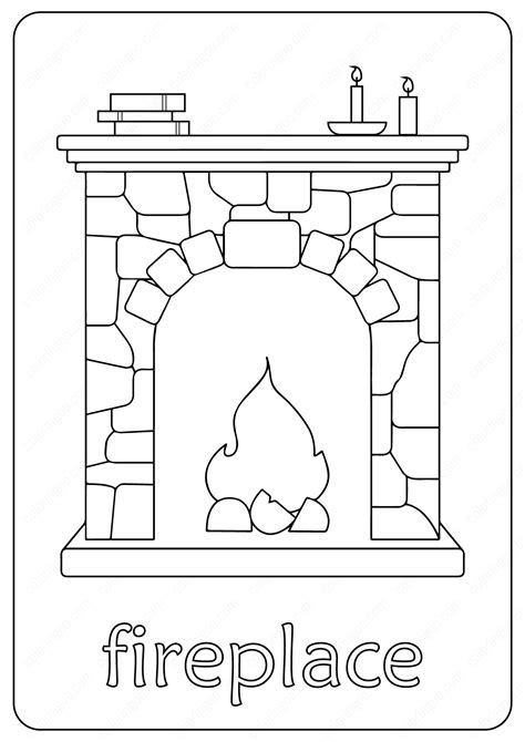 Fireplace Coloring Page GBRgot1