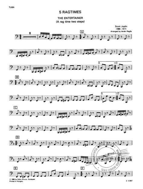 5 Ragtimes Für Blechbläserenszle From Scott Joplin Buy Now In The