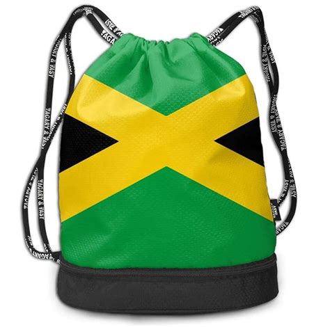 drawstring backpack jamaica flag shoulder bags amazon ca clothing and accessories