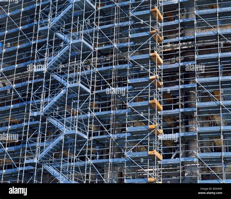 Large Scaffolding Facade Stock Photo Alamy