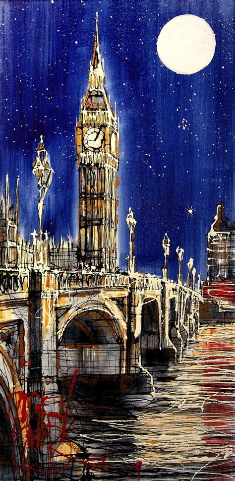 Late Night London Ii Nigel Cooke Wyecliffe Original Art