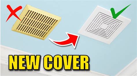 How To Replace Bathroom Exhaust Fan Cover Youtube