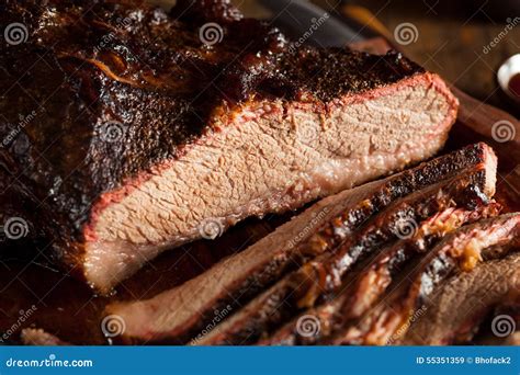 Homemade Smoked Barbecue Beef Brisket Stock Image Image Of Meal