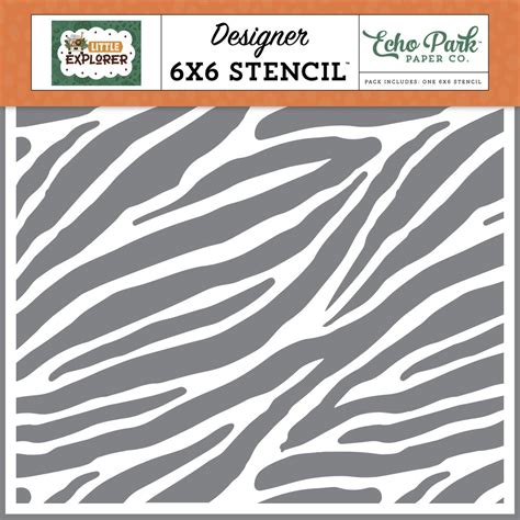 Zebra Stripes Stencil Le320035 Craftlines Bv