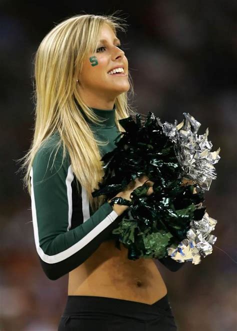 Sports Babes Hot Blonde Michigan State Cheerleader