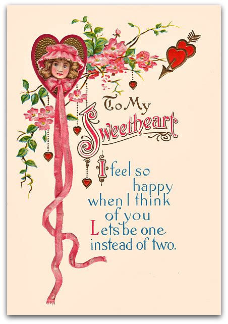 Vintage Valentine Card | Valentines greetings, Valentines poems, Valentines day poems