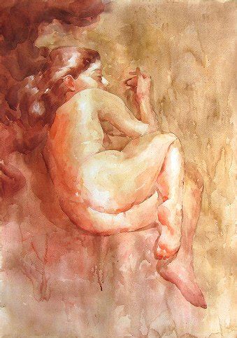 Pintura Nude Red Braun Viktor Zakharchenko Jose Art Gallery