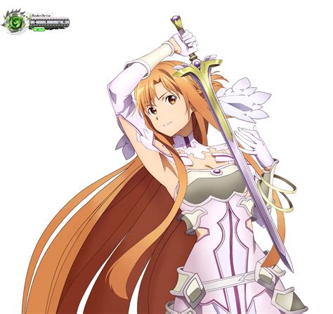 Sword Art Online Asuna Stacia Kakoii Sword Pose Hd Render Ors Anime Renders