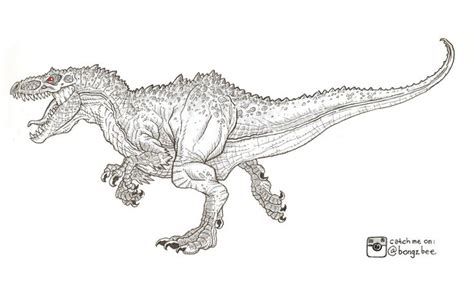 48 Jurassic Park Indominus Rex Coloring Pages Talaalsabiha