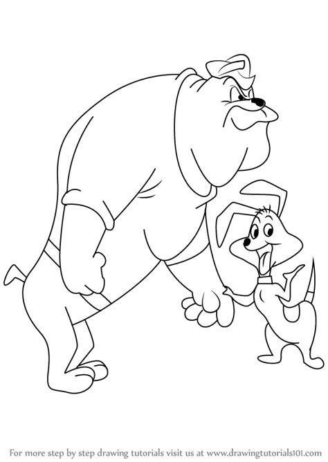 Learn How To Draw Spike The Bulldog From Looney Tunes Looney Tunes