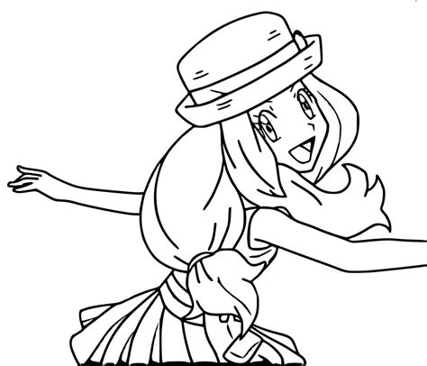 Lovely Serena From Pokemon Coloring Page Download Print Or Color