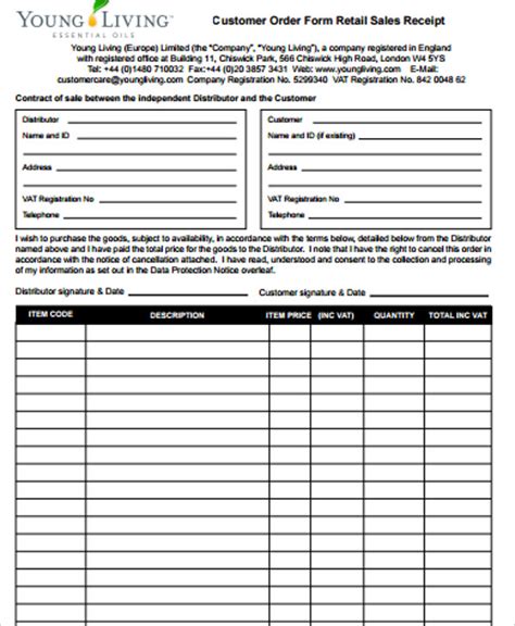 9 Retail Order Forms Pdf