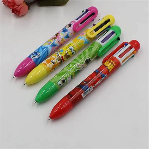 New High Quality Goods Novelty Multi Color Ball Pen Multi Function 6
