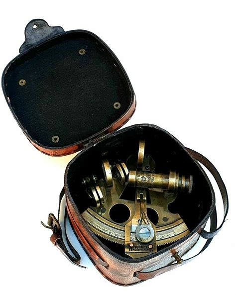 vintage maritime brass nautical sextant leather case kelvin hughes london 1917 ebay
