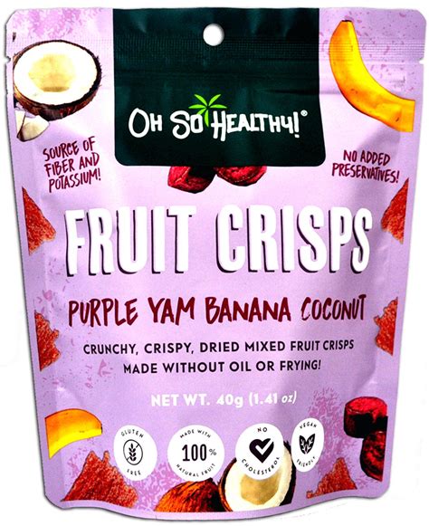 Oh So Healthy Fruit Crisps Purple Yam Banana Coconut 40g Lazada Ph