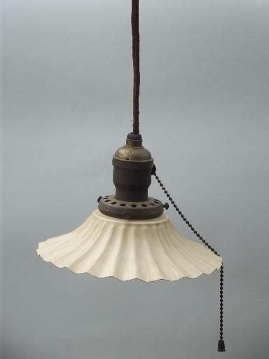 I have a low dinning room ceiling so i wanted something smaller but still had a lot of character and this is perfect! antique 1910 ceiling fixture pendant light, crimped fluted ...