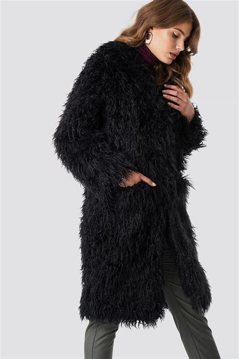 faux fur long jacket black black faux fur coat fur coats women womens faux fur coat