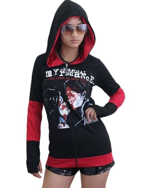 High grammage brushed inside, comfortable cut with rib knit cuffs. My Chemical Romance Hoodie Zipper Jacket Top Shirt ...