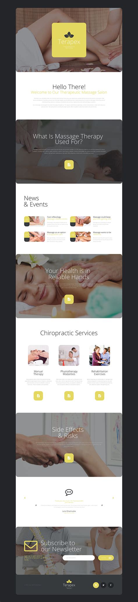 Massage Salon Responsive Landing Page Template 57570