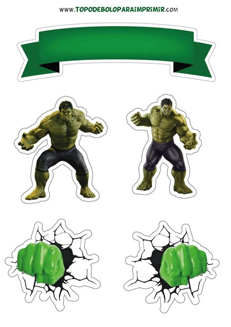 Topo De Bolo Hulk Para Imprimir