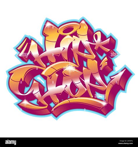 Hip Hop Word In Readable Graffiti Style In Vibrant Customizable Colors