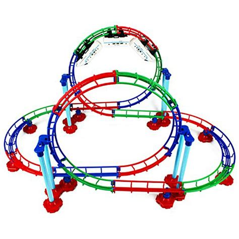 Grand Train Roller Coaster 112 Pcs Toy Track Playset W Battery