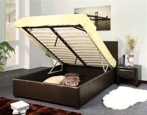 King Size Leather Ottoman Bed Soft Touch Beds