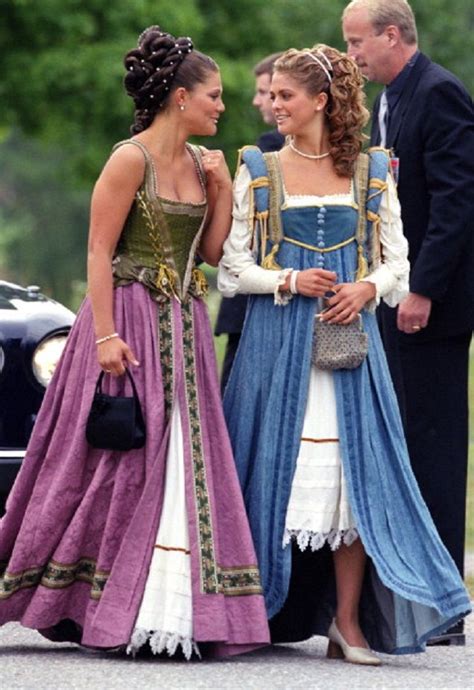 L R Swedish Crown Princess Victoria And Princess Madeleine Attend A