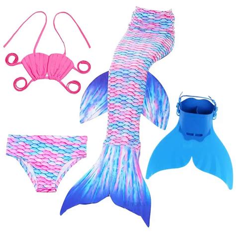 Kids Princess Ariel Mermaid Tails For Swimming Costume Children