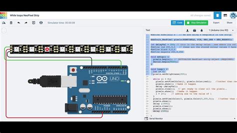Neopixels Arduino While Loops Tinkercad Circuits Youtube