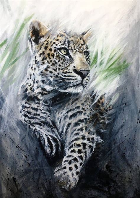 Green Leopard Limited Edition Giclee Print Artist Signed Original