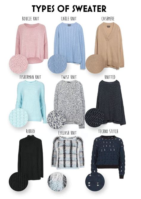 The Different Types Of Sweater Knits Diy Fashion Clothing Fashion