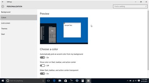 Change The Color Settings In Windows 10 Tutorial