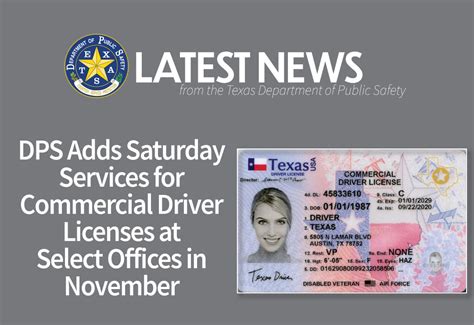 Dps Adds Saturday Services For Commercial Driver Licenses At Select