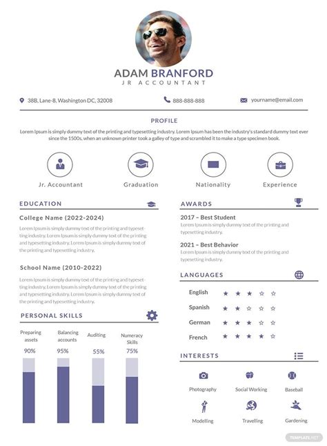 Simple Junior Accountant Resume Download In Word Psd Apple Pages