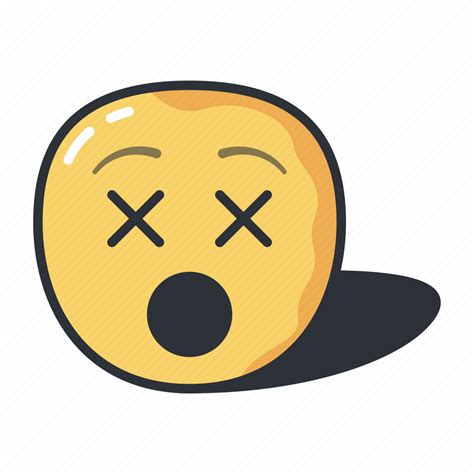Dizzy Emoji Dead Emoticons Emotion Sad Sleeping Icon Download