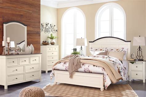 Enjoy free shipping & browse our great selection of furniture, headboards, bedding and more! Woodanville White and Brown Panel Bedroom Set from Ashley ...