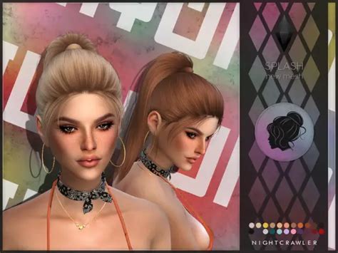 Sims 4 Hairs The Sims Resource Nightcrawler`s Antoinette Hair 298